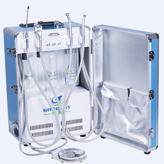 Greeloy Przenośny unit stomatologiczny ze sprężarką powietrza GU-P204 + strzykawka Triplex