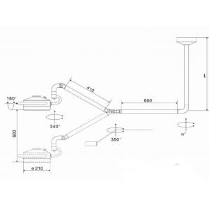 KWS 36W Lampa sufitowa dentystyczna lampa zabiegowa led bezcieniowy KD-2012D-3C