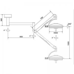 KWS KD-2036D-2 108W sufitowa lampa chirurgiczna bezcieniowa lampa do badań