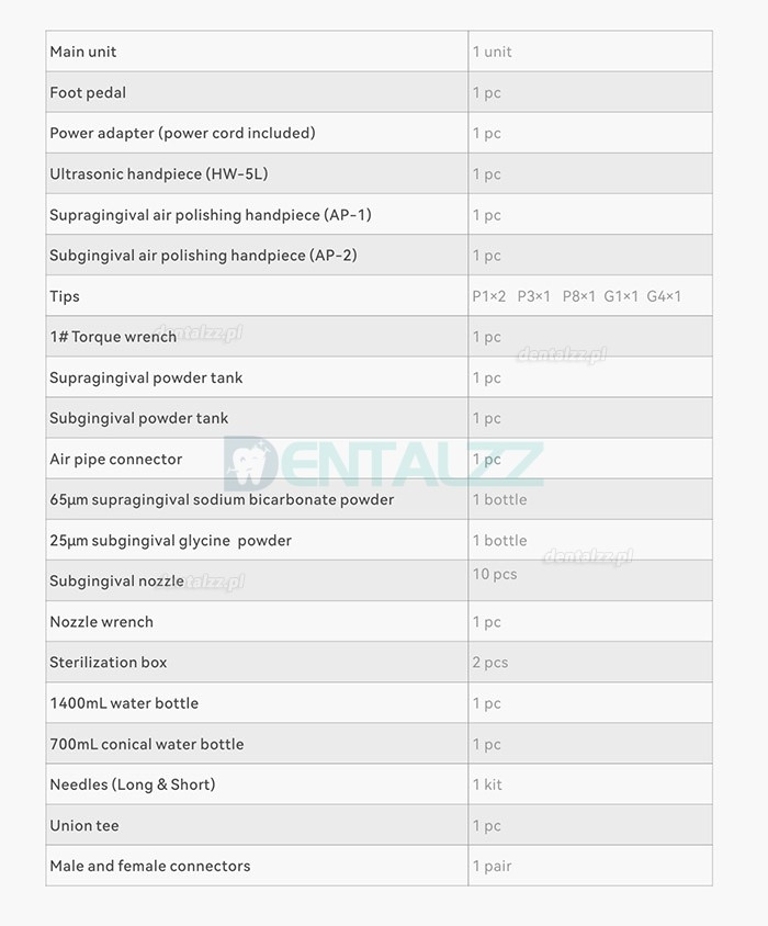 Woodpecker AP-B 2 In 1 Piaskarki & skaler ultradźwiękowy stomatologiczne