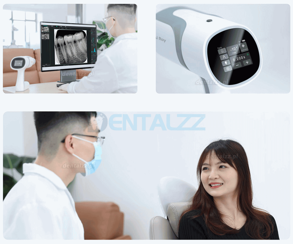Woodpecker Ai Ray Przenośny dentystyczny aparat rentgenowski ekran dotykowy DC wysoka częstotliwość