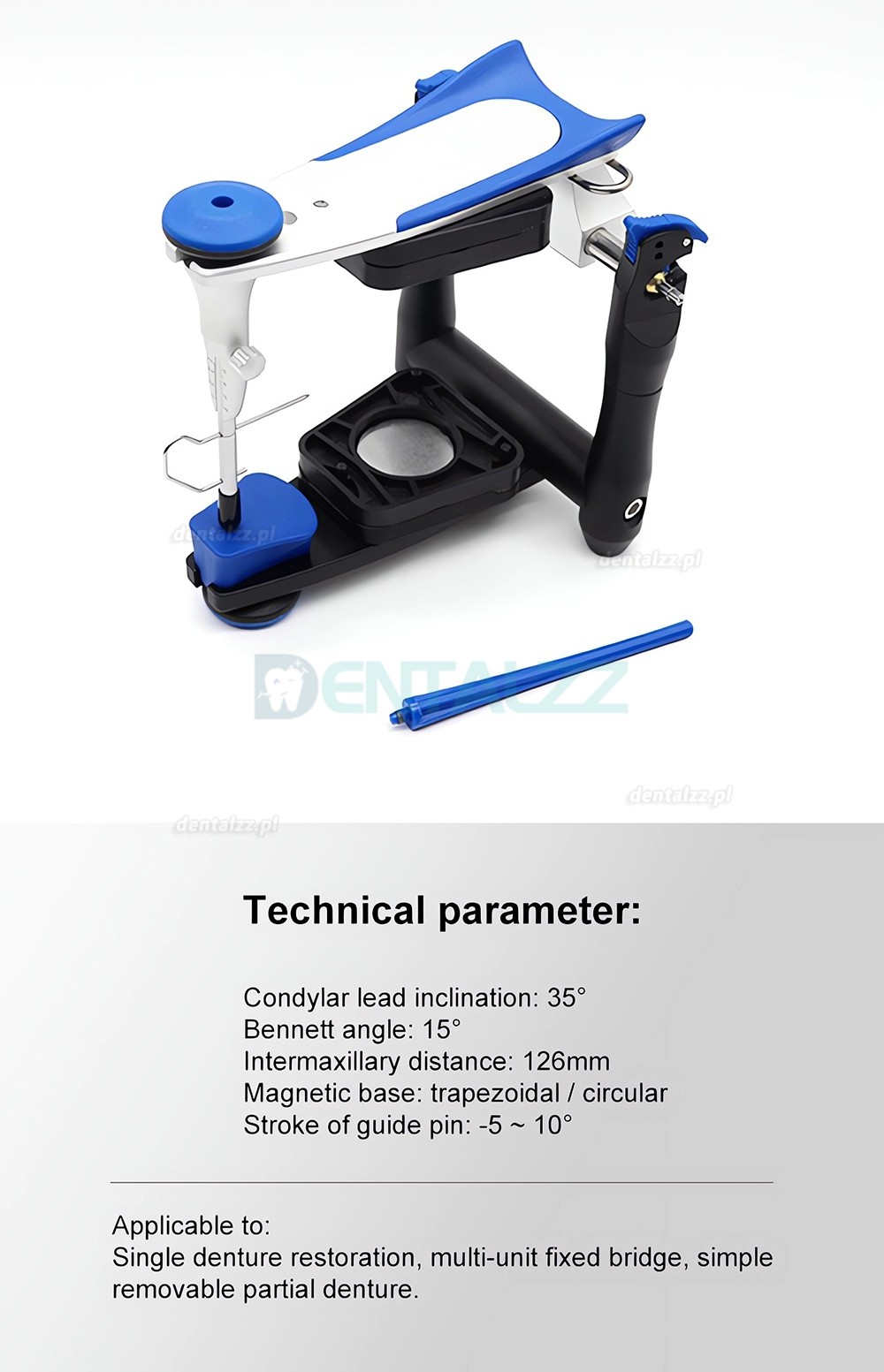 BN Artykulator Stomatologiczny Średniowartościowy Kompatybilny z Płytkami Montażowymi Artex i Amann Girrbach