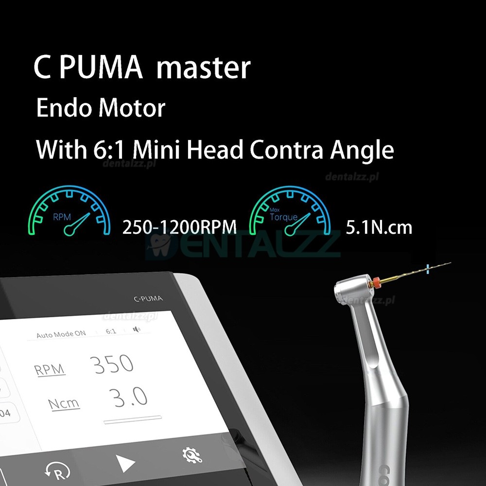 YUSENDENT COXO C PUMA Master Elektryczny silnik endodontyczny z kątnicą 6:1 i 1:5