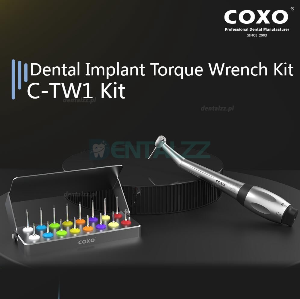 YUSENDNET COXO C-TW1 Uniwersalny zestaw kluczy dynamometrycznych do implantów dentystycznych z 16 śrubokrętami