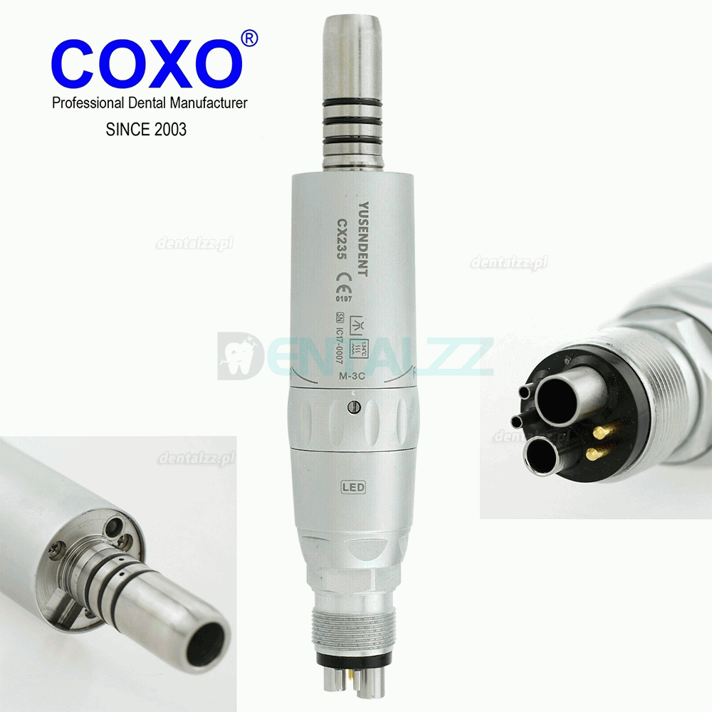 YUSENDENT COXO CX235-3C Mikrosilniki Pneumatyczne LED Światłowód 6 Otwór Typ E kompatybilny z NSK KAVO