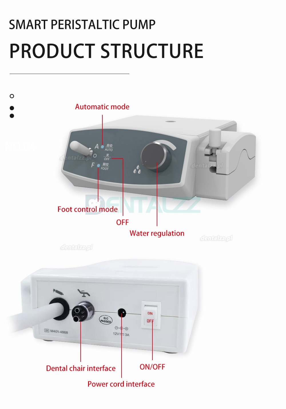 COXO CX265-76 Inteligentna pompa perystaltyczna do automatycznego zaopatrzenia w wodę z silnikiem elektrycznym dentystycznym