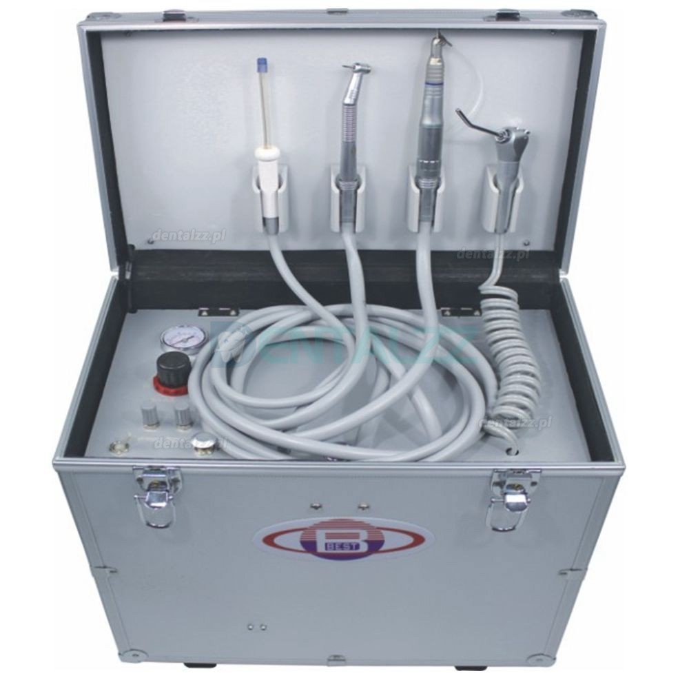 BD-402 Przenośny unit stomatologiczny + kompresor powietrza + system ssący + strzykawka Triplex