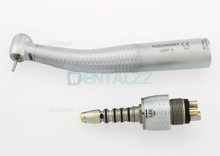 YUSENDENT® CX207-GS-PQ Światłowodowa turbina dentystyczna Kompatybilny z Sirona (1x Szybkozłączka + 2 xTurbina stomatologiczna)