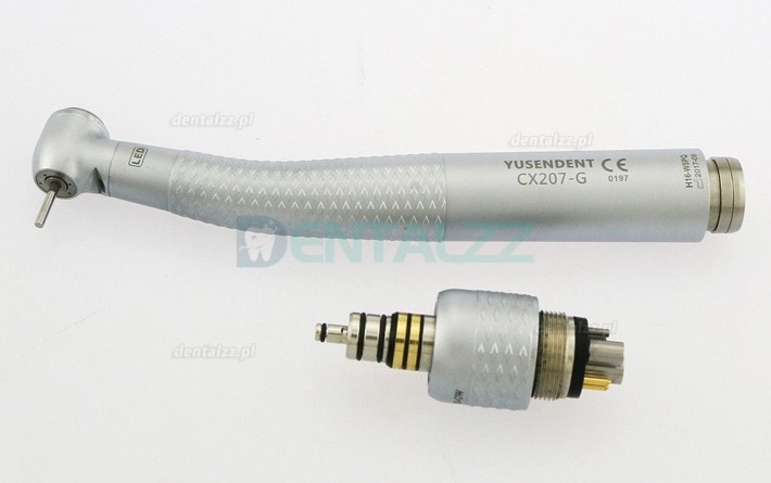 YUSENDENT® CX207-GW-PQ Rękojeść turbiny światłowodowej Kompatybilny z W&H ( 1x Szybkozłączka + 2 xTurbina stomatologiczna)