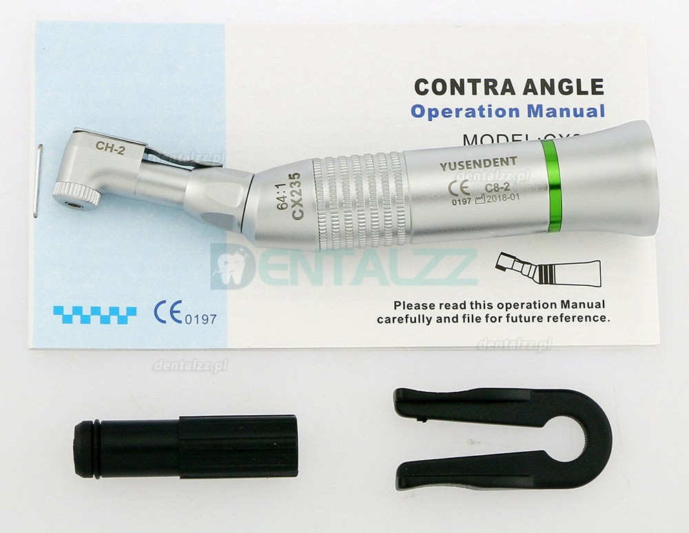 YUSENDENT CX235 C8-2 Kątnica stomatologiczna redukcyjna 64:1 rękojeść typu E o niskiej prędkości