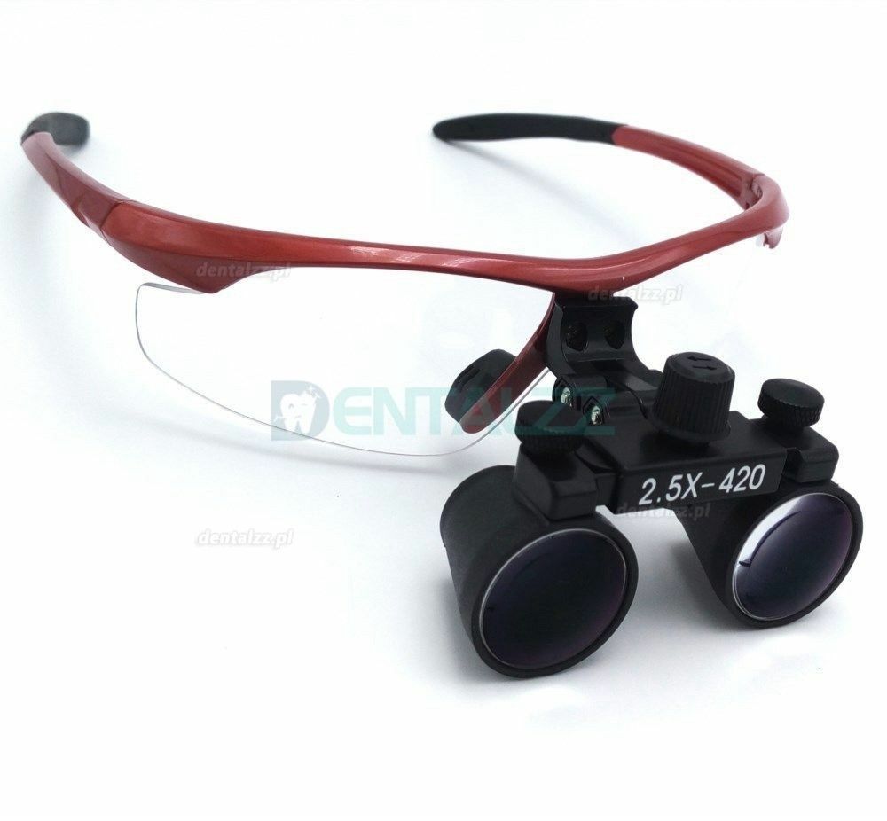 Stomatologiczno chirurgiczne medyczne lupy okularowe 2.5X420mm Szkło optyczne DY-101
