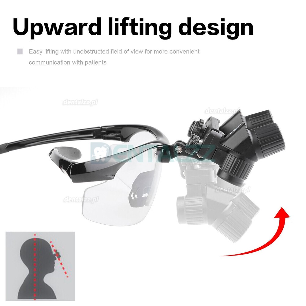 4.0X 450mm Ergonomiczna medyczna stomatologiczna lupa lornetkowa Ergo okulary powiększające