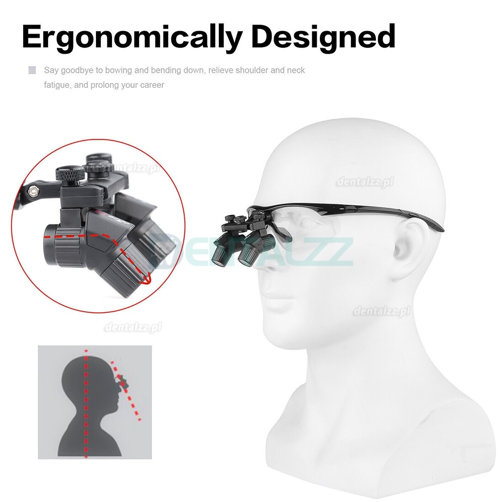 4.0X 450mm Ergonomiczna medyczna stomatologiczna lupa lornetkowa Ergo okulary powiększające