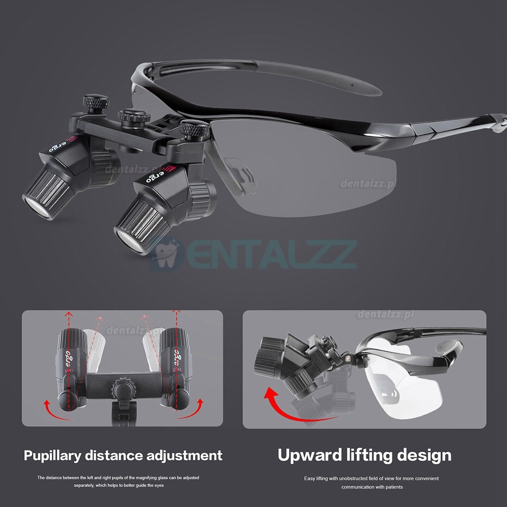 4.0X 450mm Ergonomiczna medyczna stomatologiczna lupa lornetkowa Ergo okulary powiększające