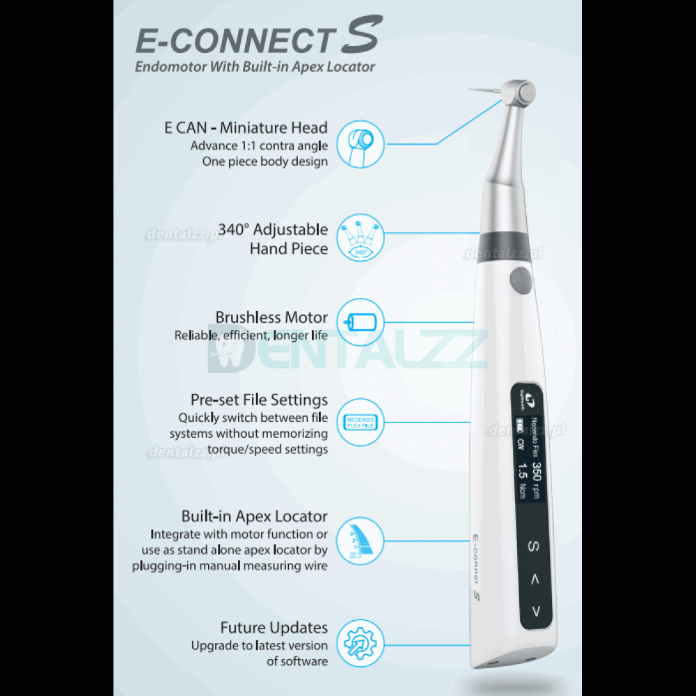 Eighteeth E-CONNECT S Silnik endodontyczny z wbudowanym lokalizatorem wierzchołka