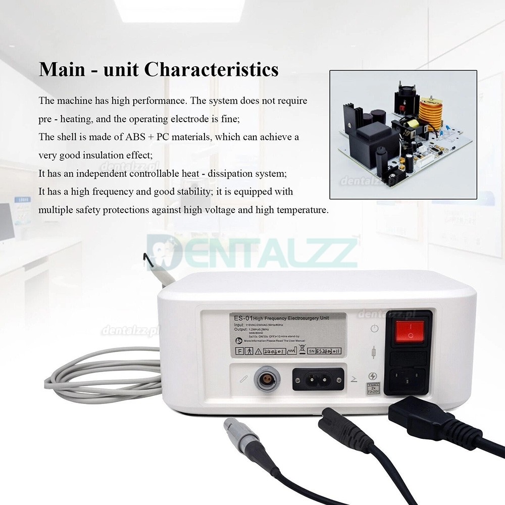 ES-01 Stomatologiczny elektrochirurg chirurgiczny skalpel tnący jednostka elektrochirurgiczna z 7 elektrodami