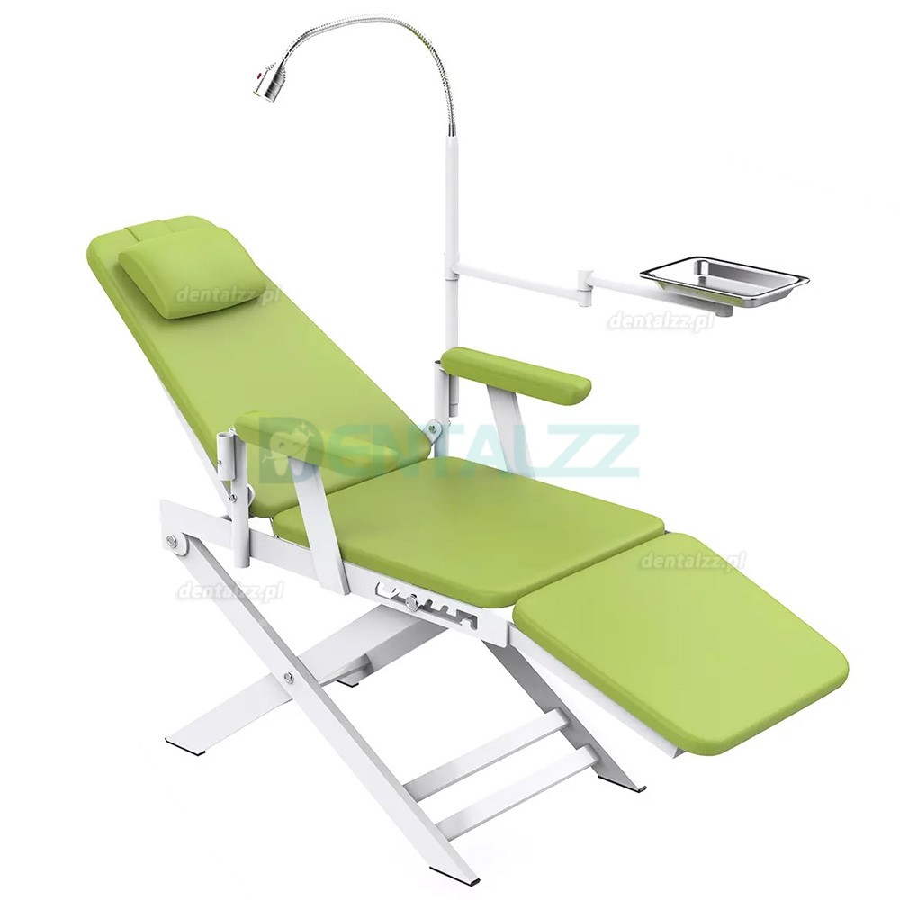 Przenośny Składany Fotel Stomatologiczny z Lampą LED i Tacą
