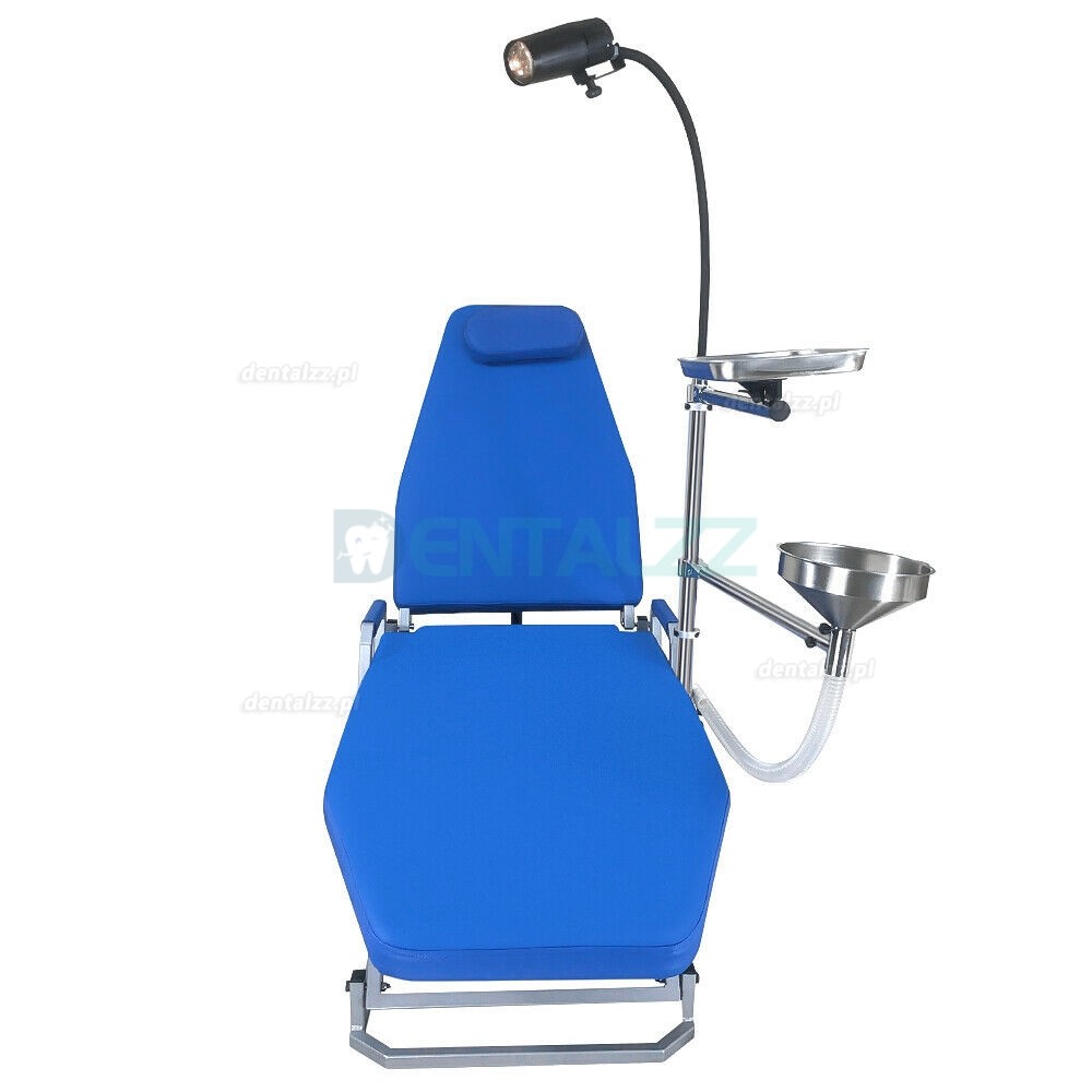 Greeloy Przenośne krzesło składane z zimnym światłem LED i kompletem tacy na instrumenty GU-P109