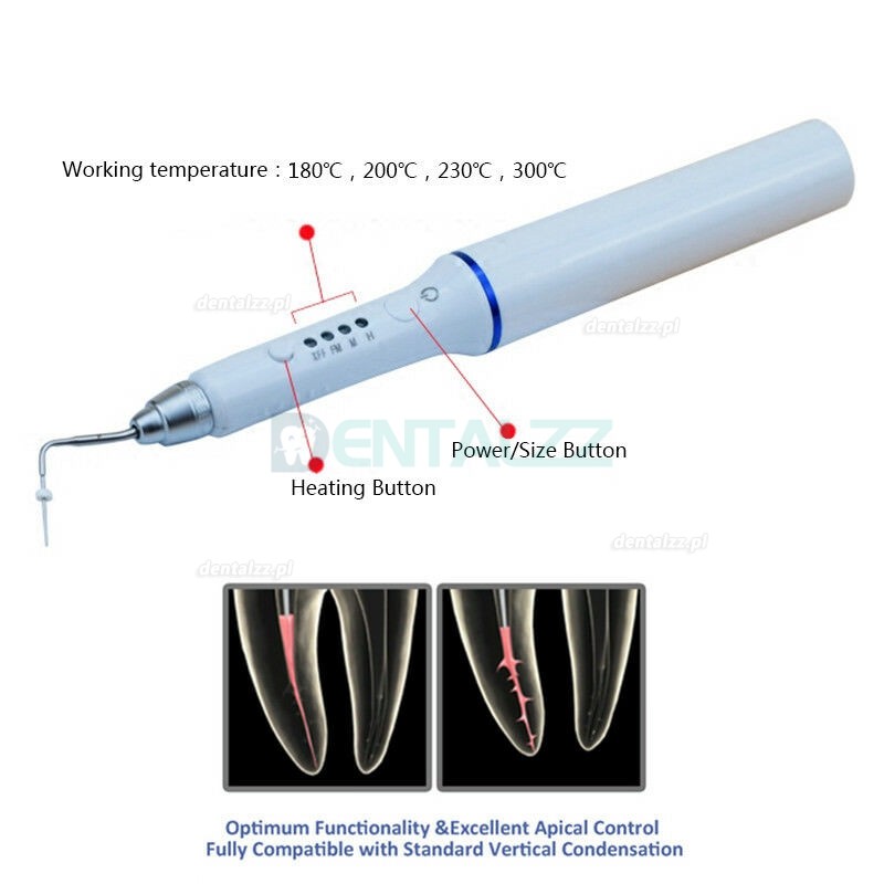 Pen do obturacji gutaperki podgrzewany wstrzykiwacz endodontyczny bezprzewodowy