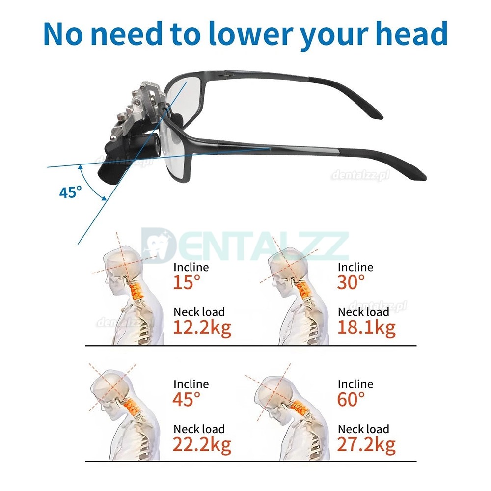 Lupy Stomatologiczne 4.0X/5.0X/6.0X 350–450 mm Uchylne Ergonomiczne Ergo Lupy Stomatologiczne 4.0X/5.0X/6.0X 350–450 mm Uchylne Ergonomiczne Ergo
