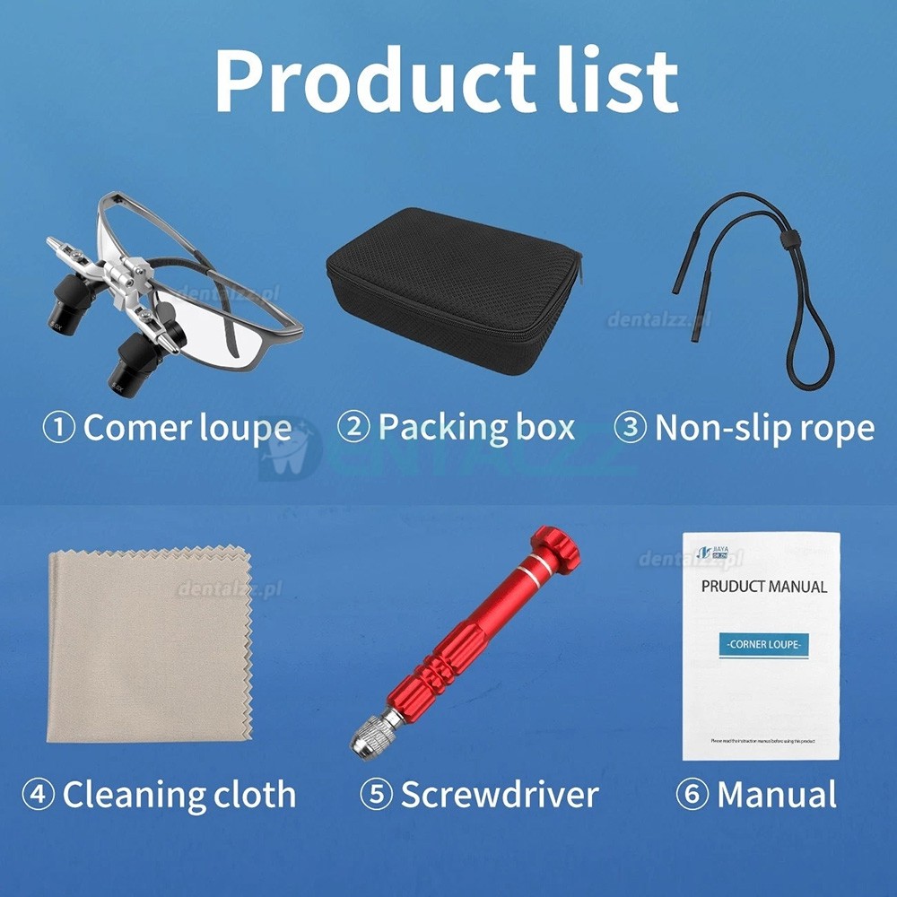 Lupy Stomatologiczne 4.0X/5.0X/6.0X 350–450 mm Uchylne Ergonomiczne Ergo Lupy Stomatologiczne 4.0X/5.0X/6.0X 350–450 mm Uchylne Ergonomiczne Ergo