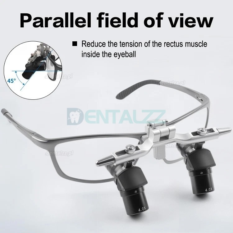 Lupy Stomatologiczne 4.0X/5.0X/6.0X 350–450 mm Uchylne Ergonomiczne Ergo Lupy Stomatologiczne 4.0X/5.0X/6.0X 350–450 mm Uchylne Ergonomiczne Ergo