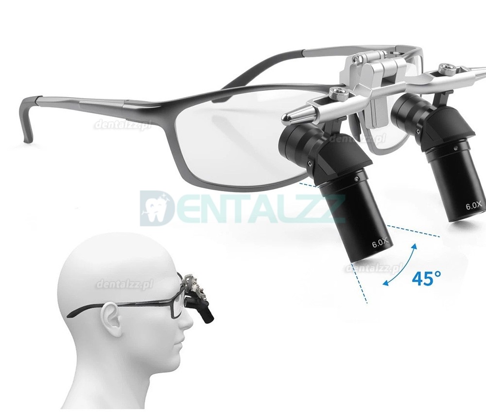 Lupy Stomatologiczne 4.0X/5.0X/6.0X 350–450 mm Uchylne Ergonomiczne Ergo Lupy Stomatologiczne 4.0X/5.0X/6.0X 350–450 mm Uchylne Ergonomiczne Ergo