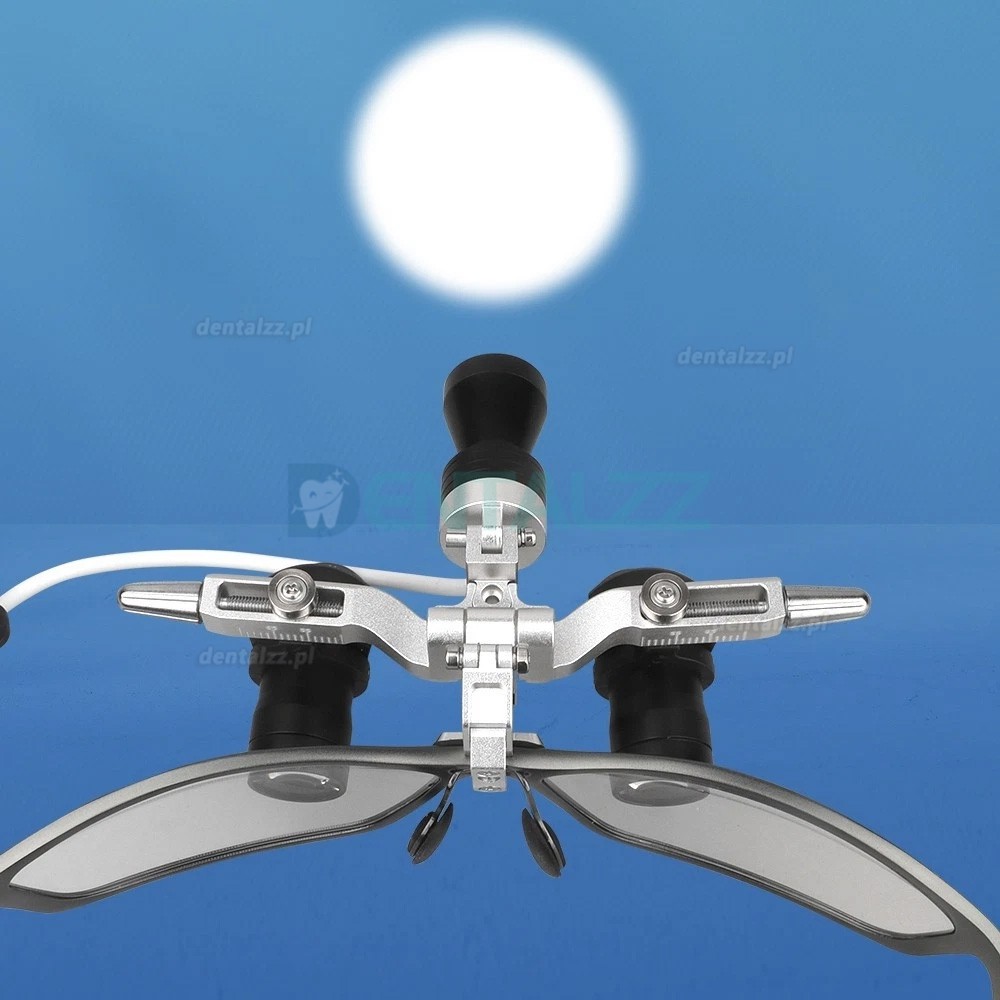Lupa Stomatologiczna 4.0X/5.0X/6.0X 350&ndash;450 mm Uchylna Ergonomiczna 48&deg; z Lampą LED 5W