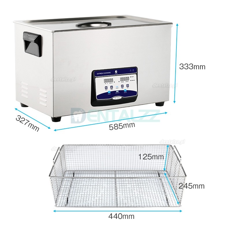 30L Myjka ultradźwiękowa stal nierdzewnaz mechaniczną kontrolą temperatury i zegarem JP-100S