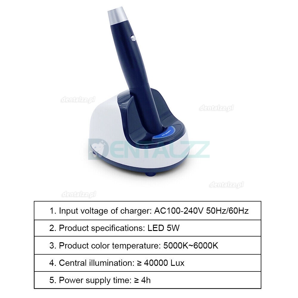 KWS KD-2005W-3 5W Przenośna lampa inspekcyjna stomatologiczna LED z możliwością ładowania