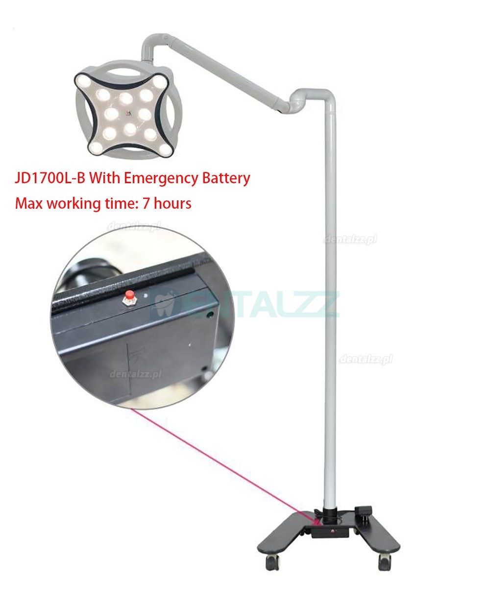 Micare JD1700L Mobilny Lampa podłogowa stomatologiczna Lampa zabiegowa LED bezcieniowy Micare JD1700L Mobilny Lampa podłogowa stomatologiczna Lampa zabiegowa LED bezcieniowy