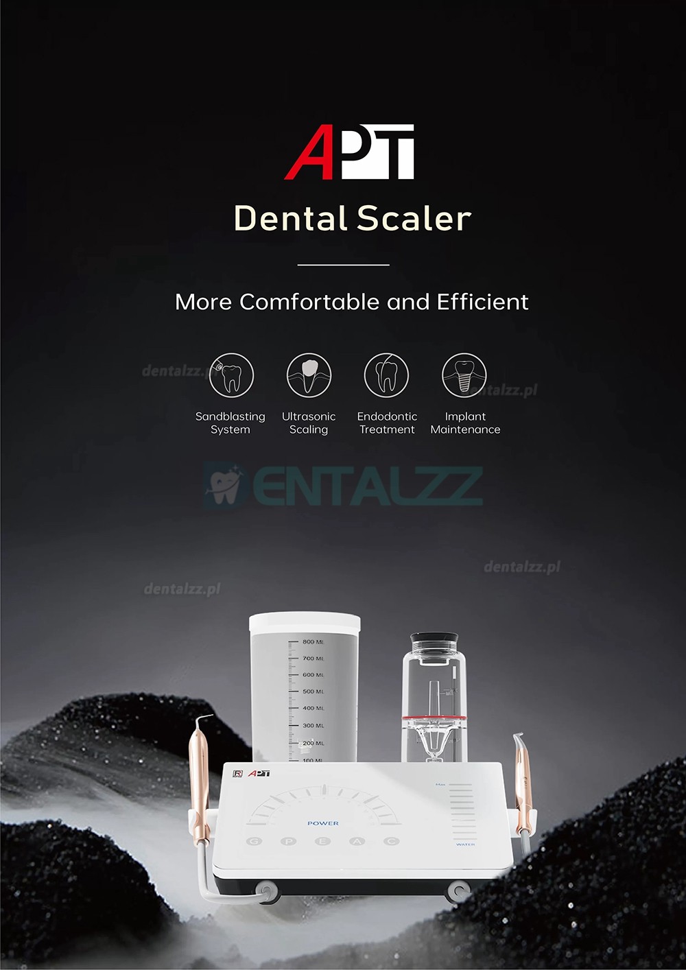 Refine APT 2 in 1 Dental ultradźwiękowy skaler piezoelektryczny z polerką powietrzną