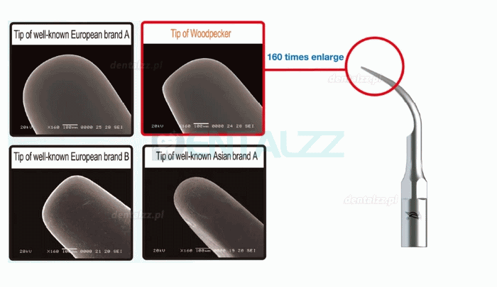 10 Sztuk Woodpecker Końcówka do skalera Periodontologia P1 P2L P2R P2LD P2RD P3 P3D P4 P4D Kompatybilny z EMS