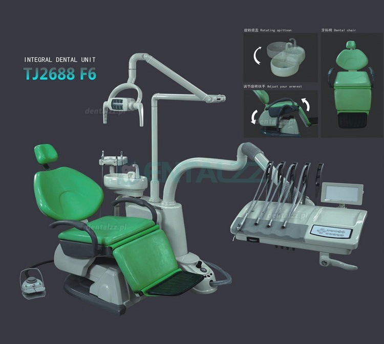 TJ2688F6 Unit stomatologiczny Sterowany komputerowo zintegrowany fotel dentystyczny ze skóry syntetycznej