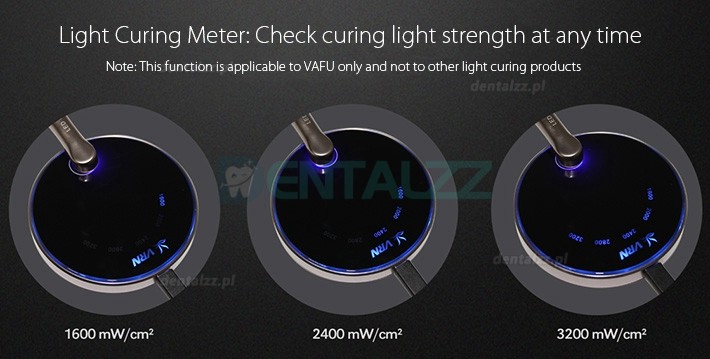VRN VAFU Lampy polimeryzacyjne bezprzewodowe 3200mW z detektorem próchnicy i miernikiem utwardzania światłem