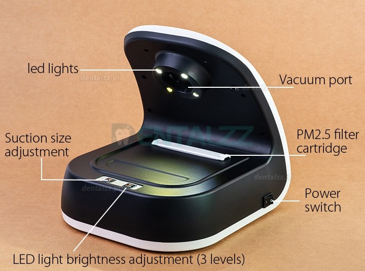 60W Pulpit odkurzacz dentystyczny z odpylaczem akumulatorowym z oświetleniem LED