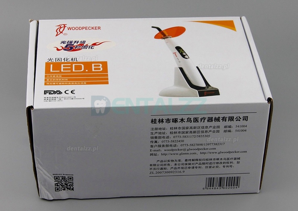 Woodpecker® LED.B Bezprzewodowa lampa polimeryzacyjna stomatologiczna led