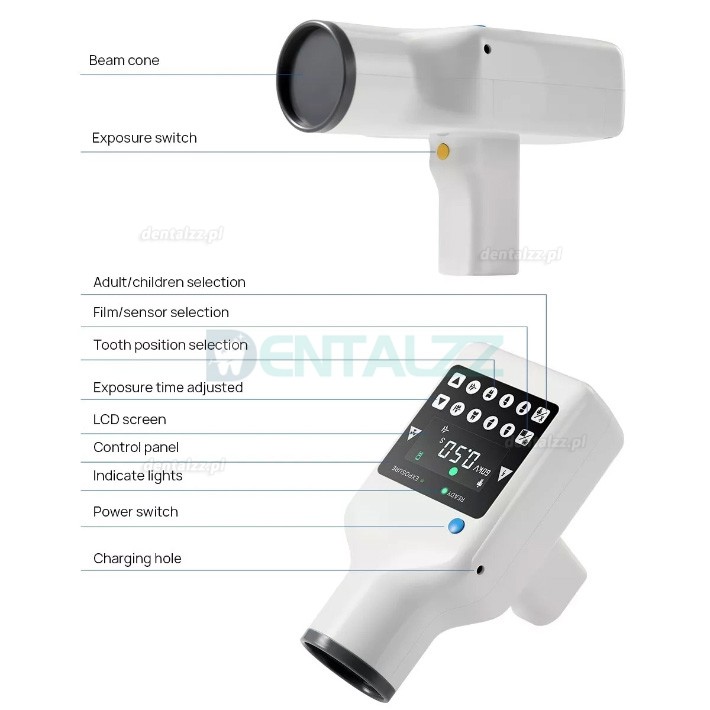 Przenośn aparat rentgenowski do stomatologii o wysokiej częstotliwości i cyfrowy sensor RTG
