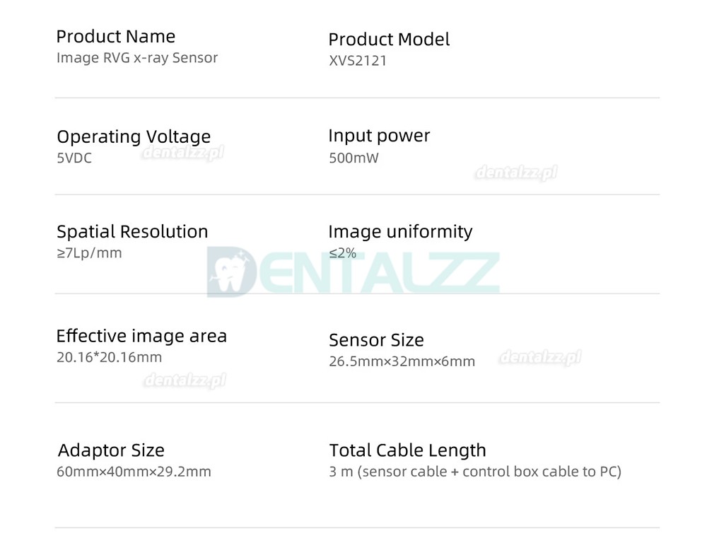 Cyfrowy czujnik stomatologiczny RVG system obrazowania wewnątrzustnego dentystycznego