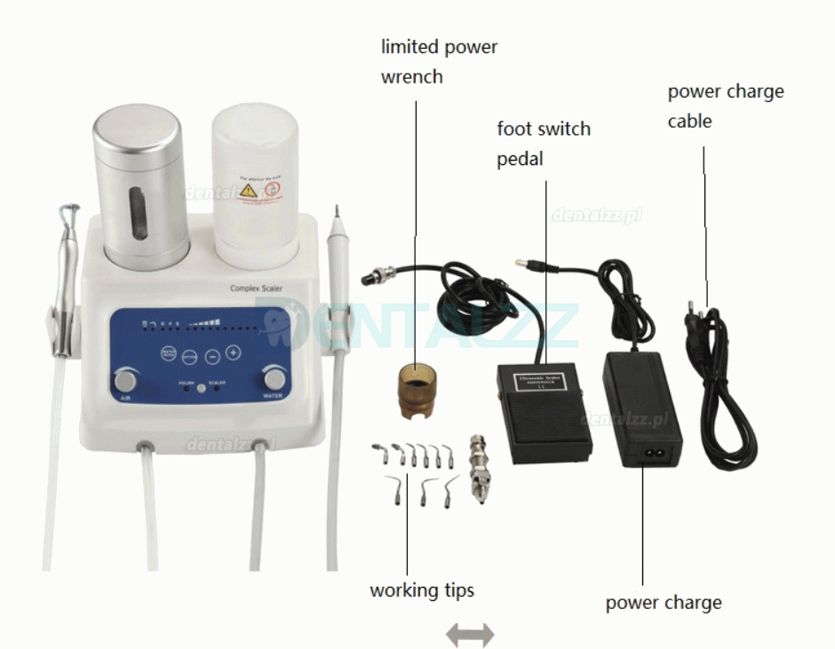 YS 2 In 1 Skaler ultradźwiękowy z butlą + Polerka powietrzna YS-CS-A(5E)